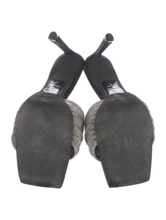 Jonathan Simkhai Satin Colorblock Pattern Slides