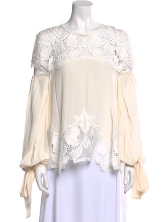 Jonathan Simkhai Silk Crew Neck Blouse