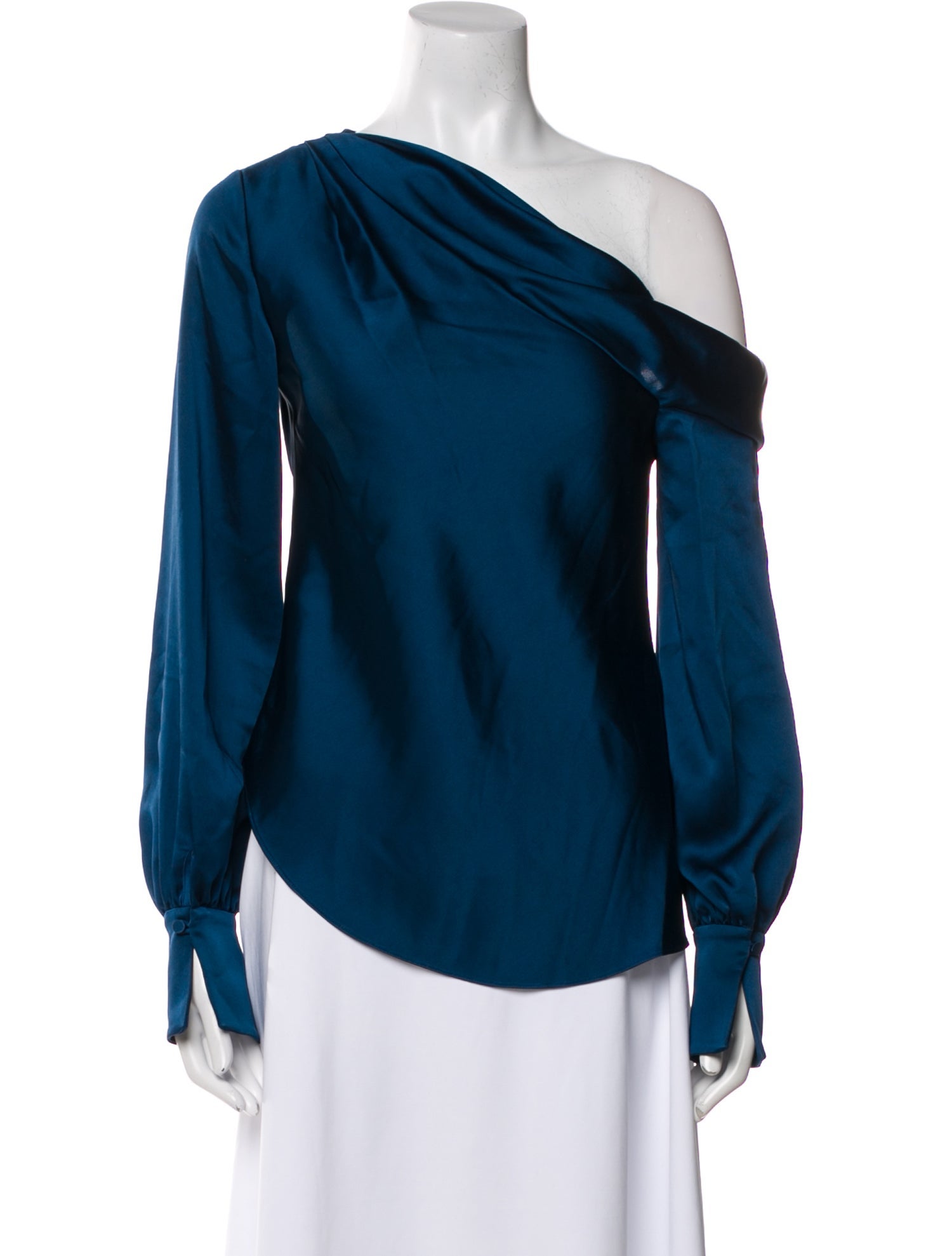 Jonathan Simkhai One-Shoulder Long Sleeve Blouse w/ Tags
