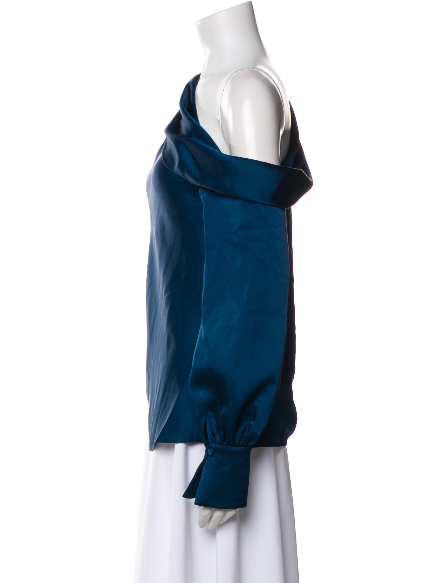 Jonathan Simkhai One-Shoulder Long Sleeve Blouse w/ Tags