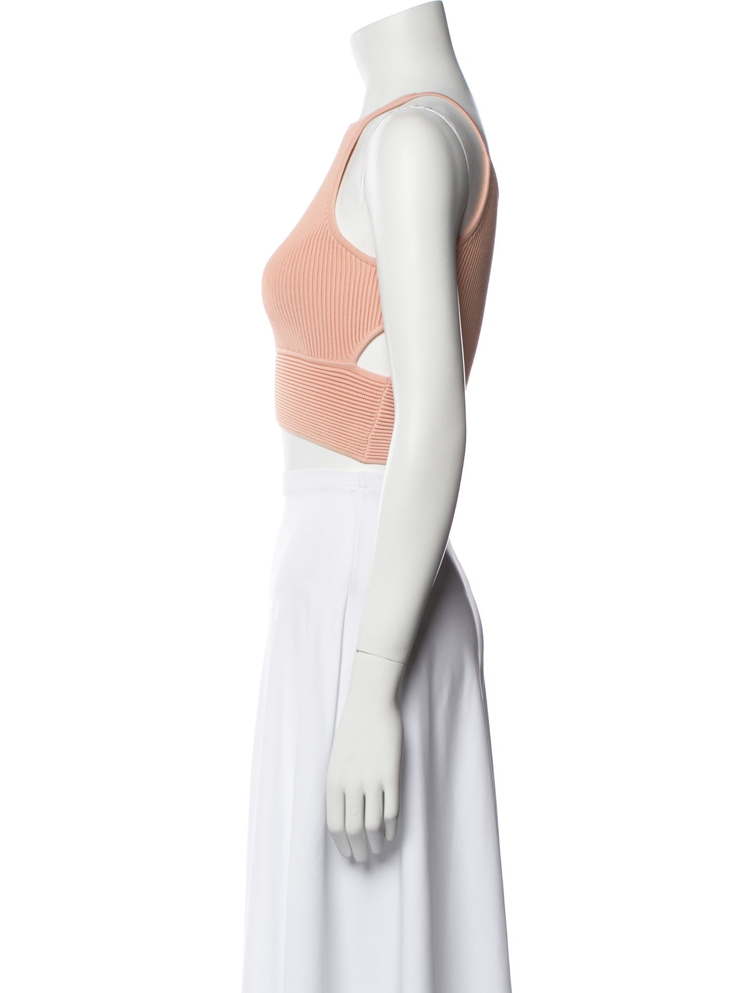 Jonathan Simkhai Striped Square Neckline Crop Top