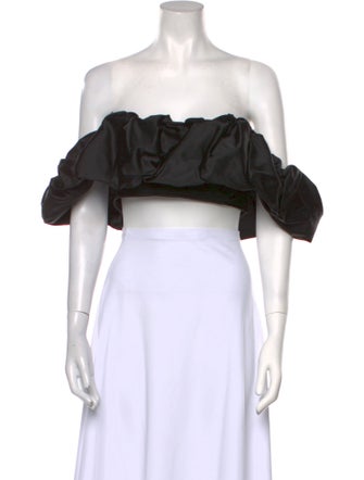 Jonathan Simkhai Off-The-Shoulder Short Sleeve Crop Top