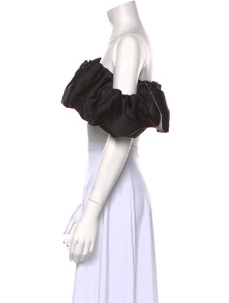 Jonathan Simkhai Off-The-Shoulder Short Sleeve Crop Top