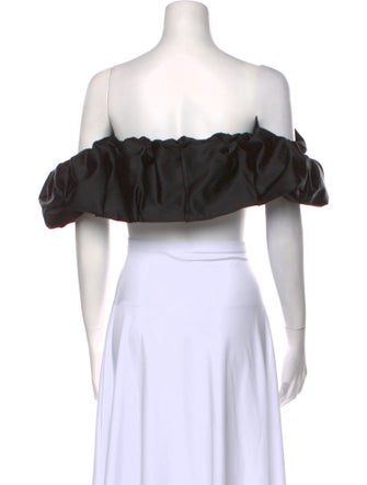 Jonathan Simkhai Off-The-Shoulder Short Sleeve Crop Top