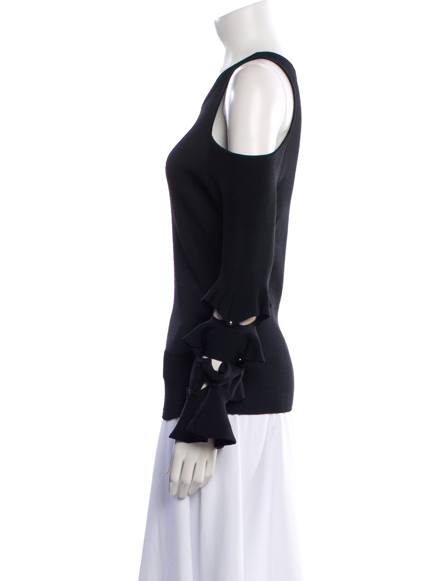 Jonathan Simkhai Scoop Neck Long Sleeve Blouse