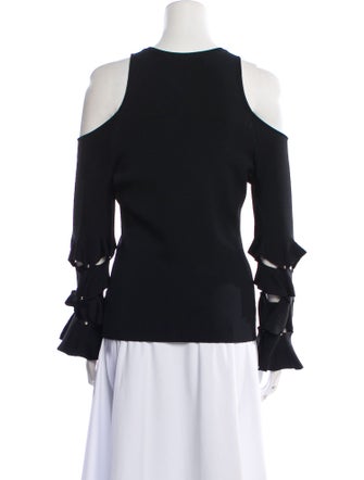 Jonathan Simkhai Scoop Neck Long Sleeve Blouse