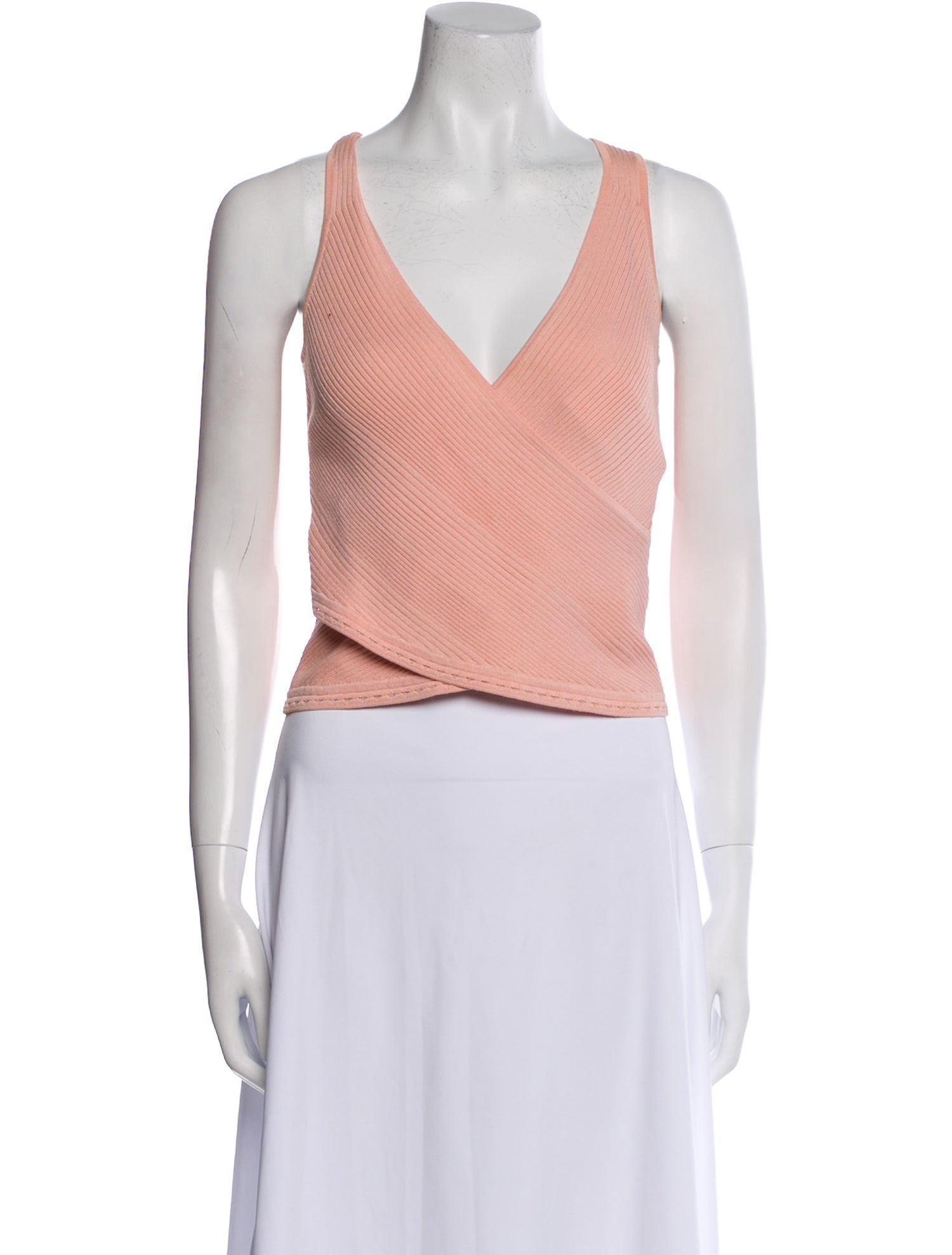 Jonathan Simkhai V-Neck Sleeveless Crop Top