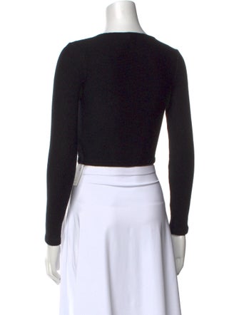 Jonathan Simkhai Square Neckline Long Sleeve Crop Top