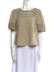 Jonathan Simkhai Scoop Neck Short Sleeve Crop Top