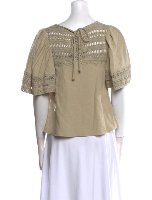 Jonathan Simkhai Scoop Neck Short Sleeve Crop Top