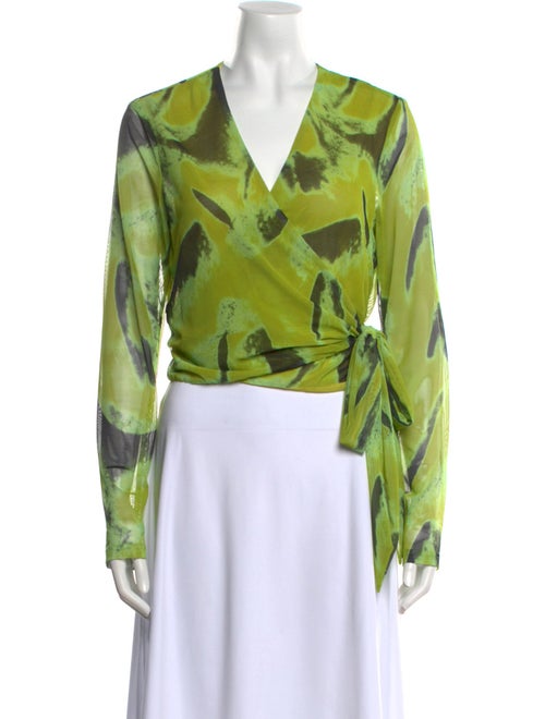 Jonathan Simkhai Printed V-Neck Blouse