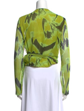 Jonathan Simkhai Printed V-Neck Blouse