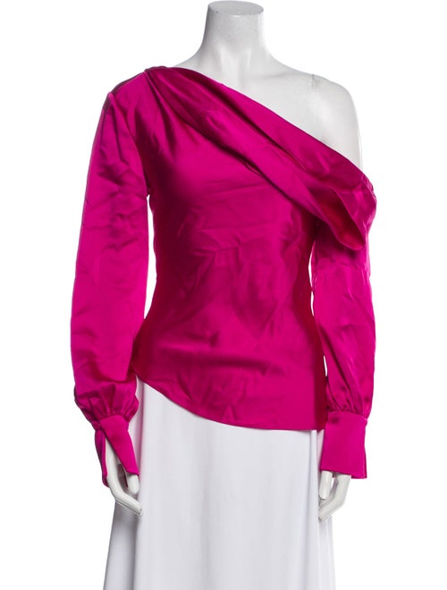 Jonathan Simkhai One-Shoulder Long Sleeve Blouse