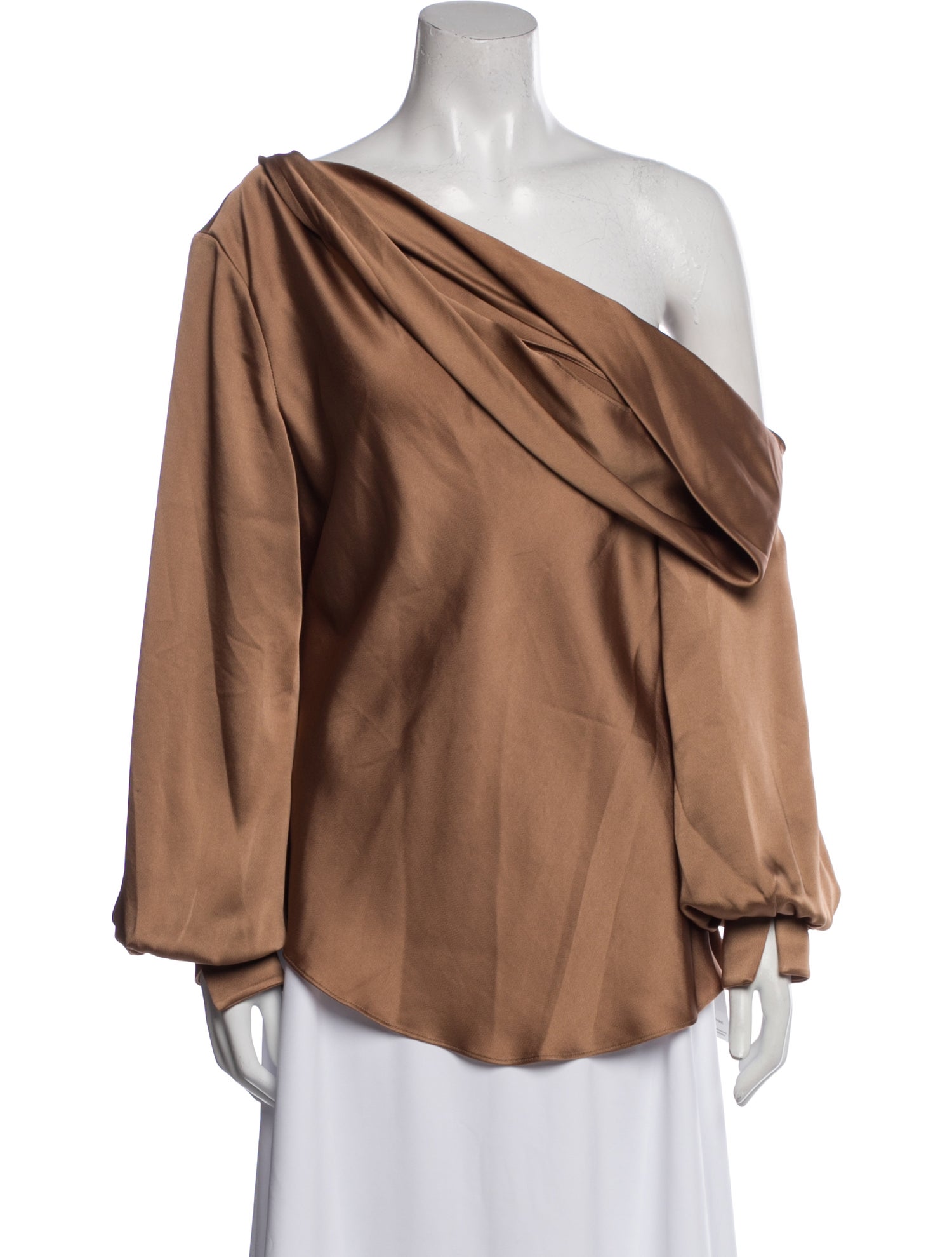 Jonathan Simkhai One-Shoulder Long Sleeve Blouse