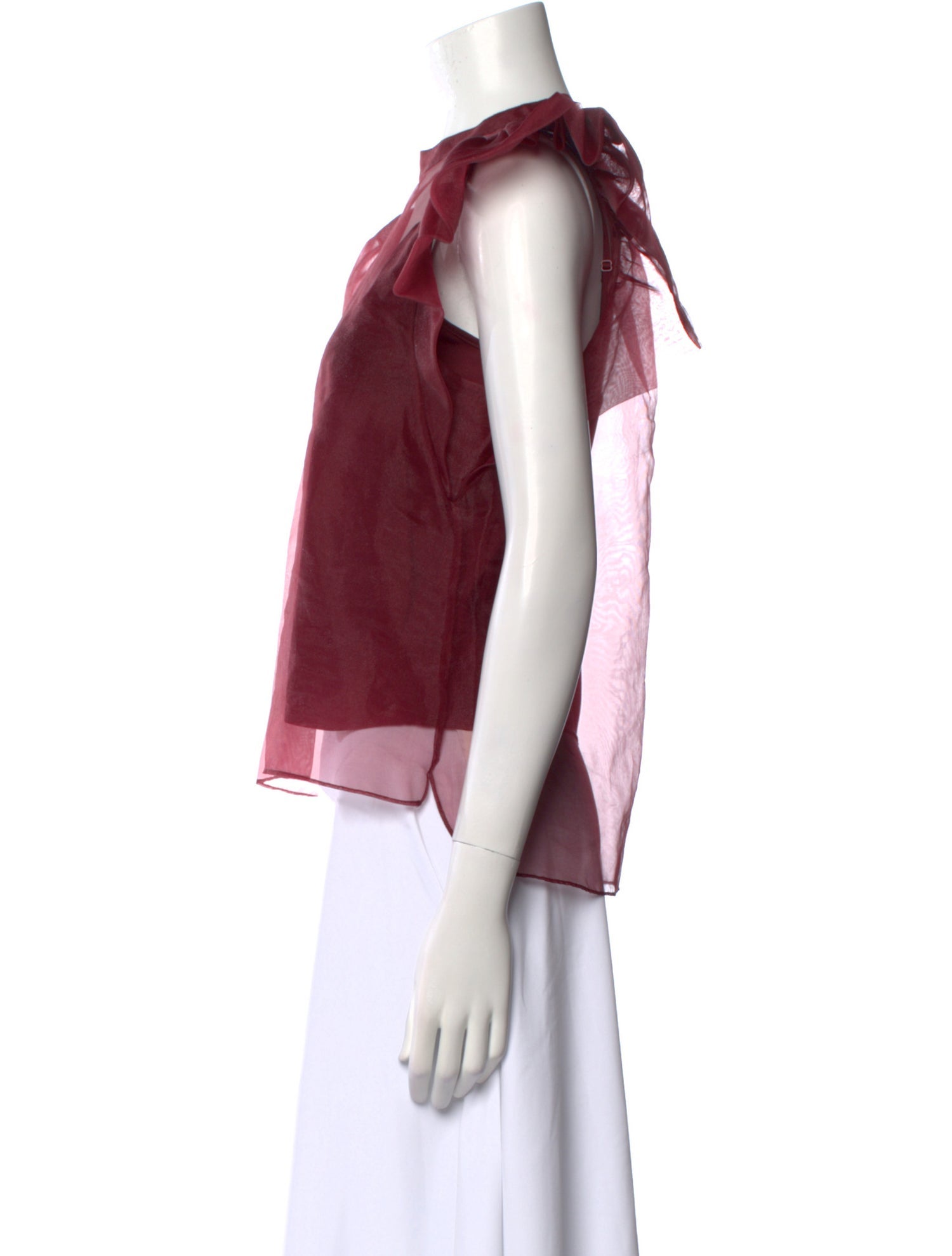 Jonathan Simkhai Bateau Neckline Short Sleeve Blouse