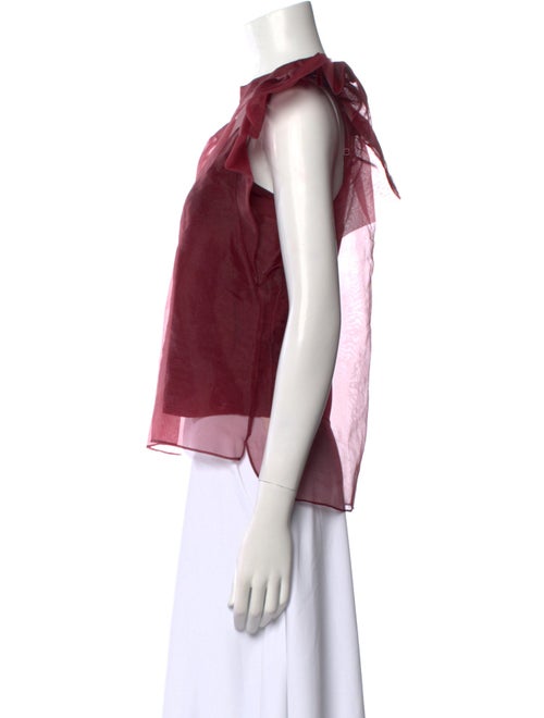 Jonathan Simkhai Bateau Neckline Short Sleeve Blouse