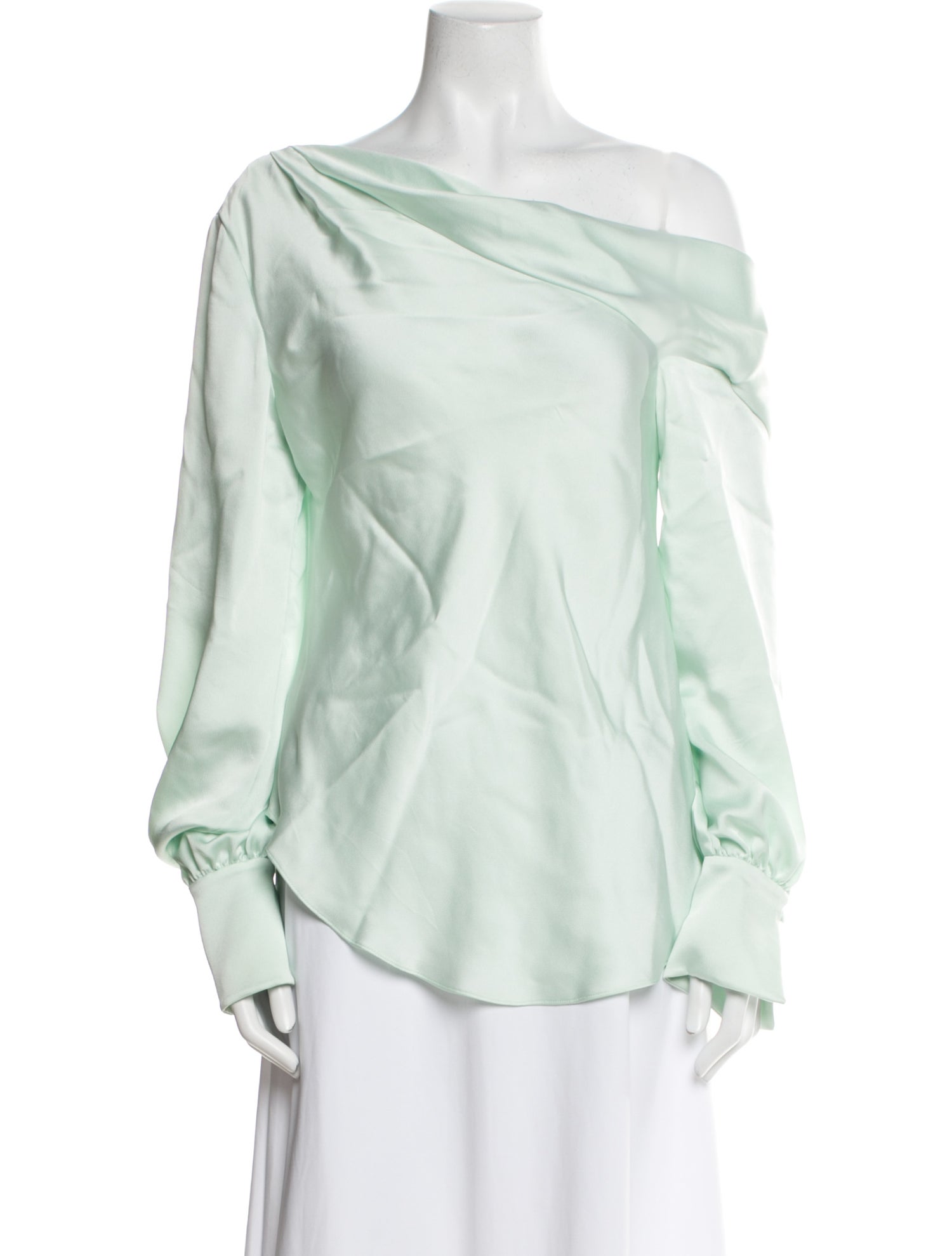 Jonathan Simkhai One-Shoulder Long Sleeve Blouse
