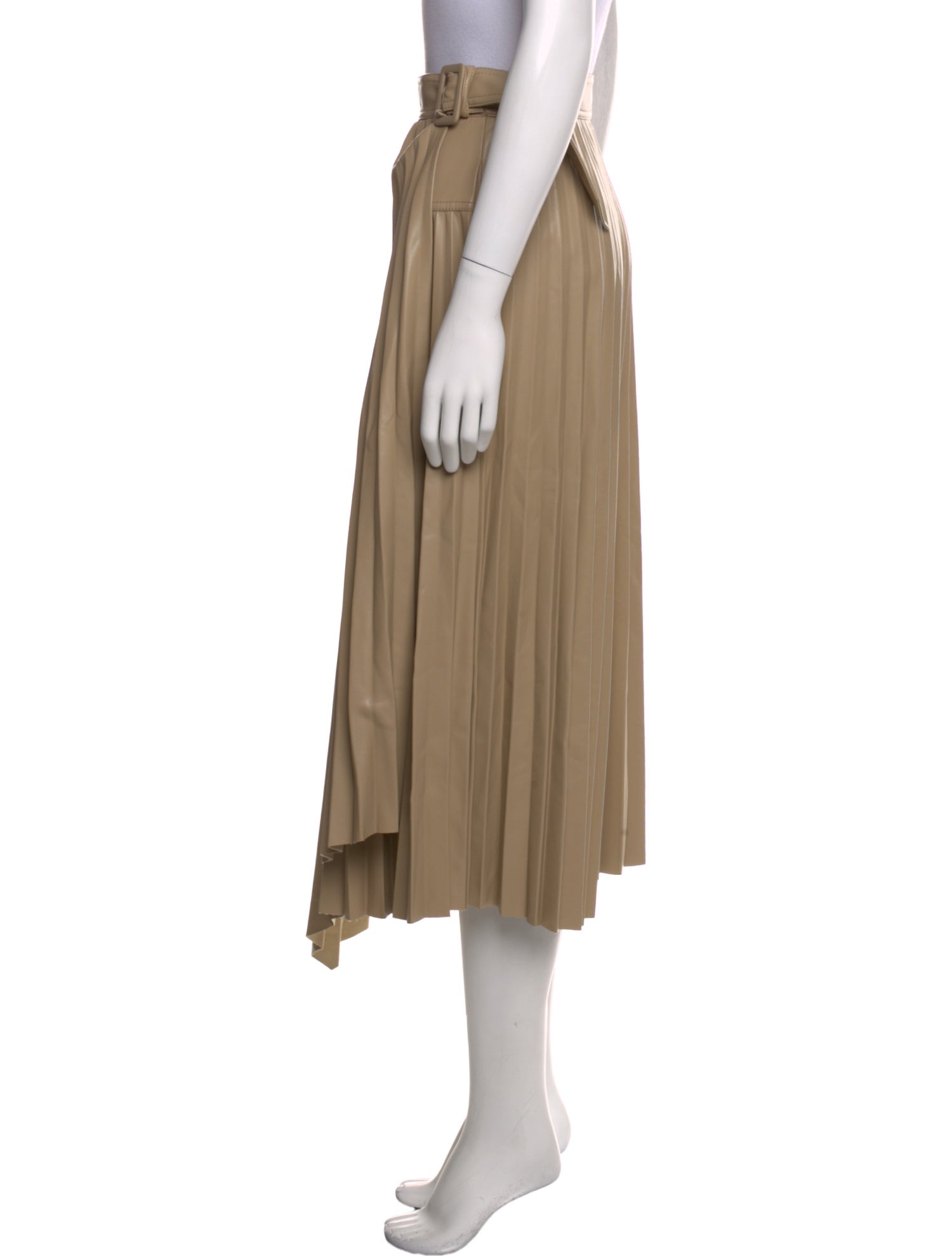 Jonathan Simkhai Pleated Accents Midi Length Skirt