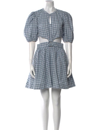 Jonathan Simkhai Plaid Print Mini Dress