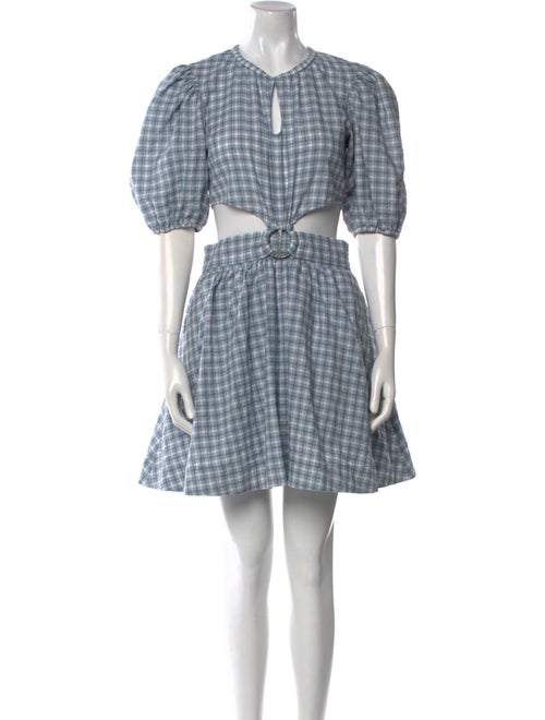 Jonathan Simkhai Plaid Print Mini Dress