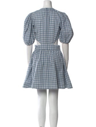 Jonathan Simkhai Plaid Print Mini Dress