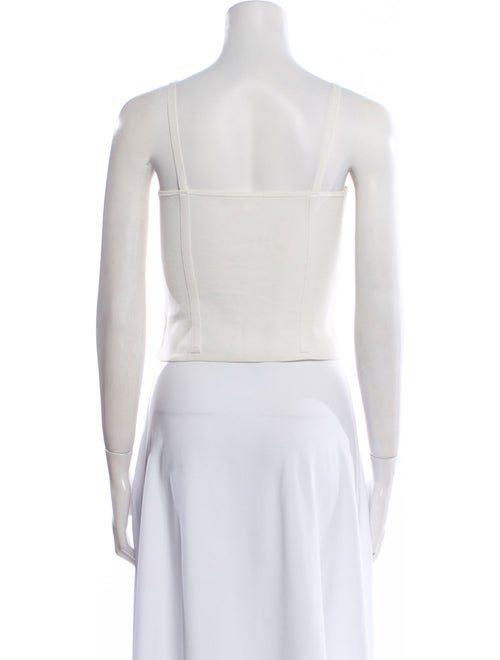 Jonathan Simkhai Square Neckline Sleeveless Crop Top