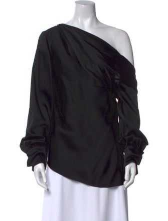 Jonathan Simkhai Asymmetrical Long Sleeve Blouse