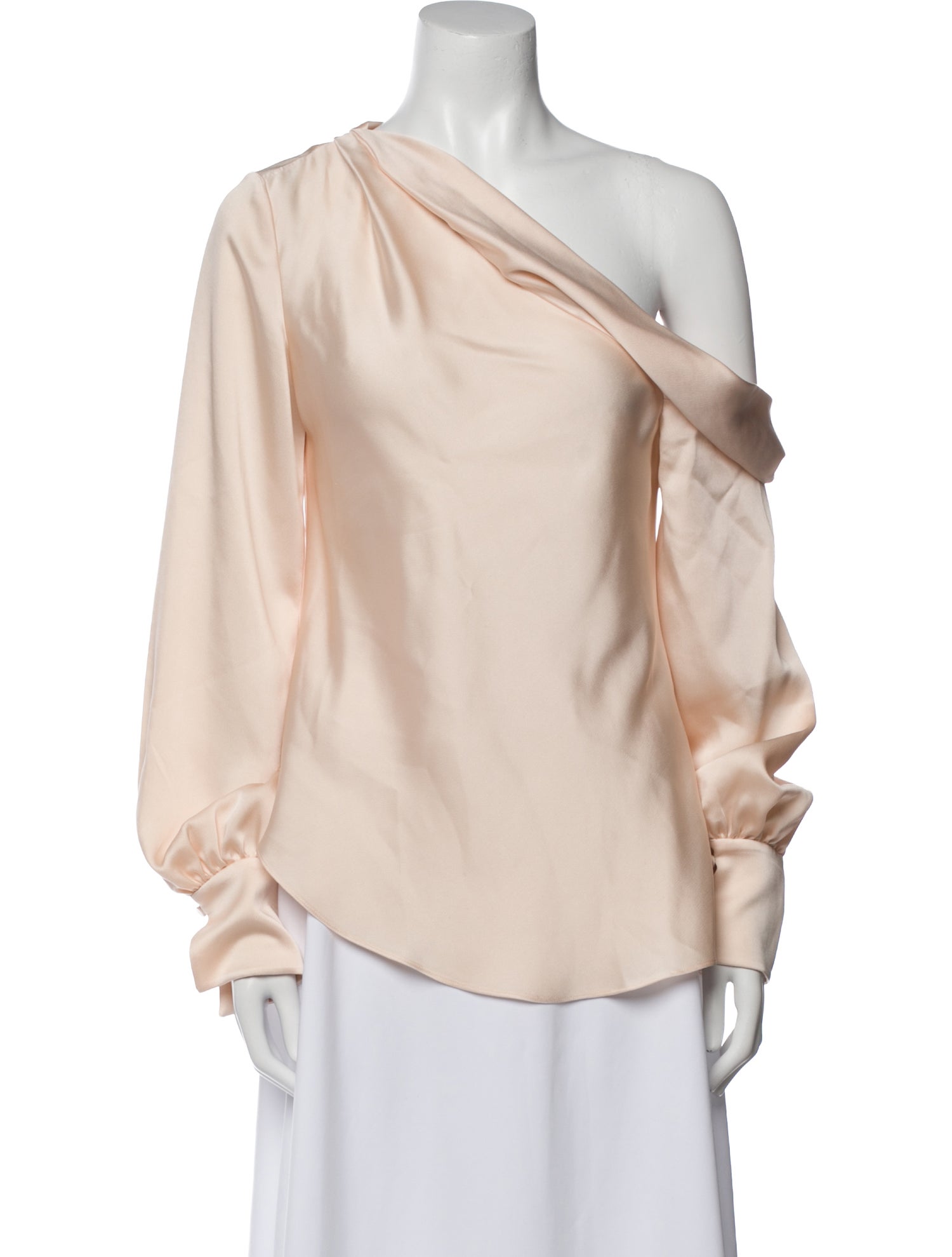 Jonathan Simkhai One-Shoulder Long Sleeve Blouse