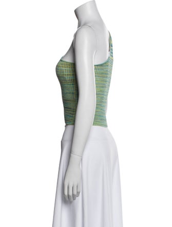 Jonathan Simkhai Striped One-Shoulder Crop Top