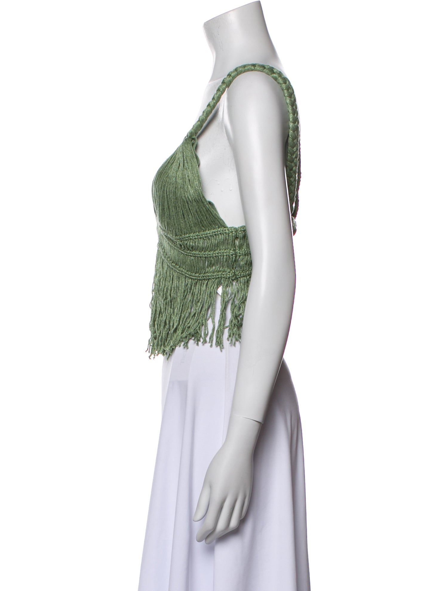 Jonathan Simkhai V-Neck Sleeveless Crop Top