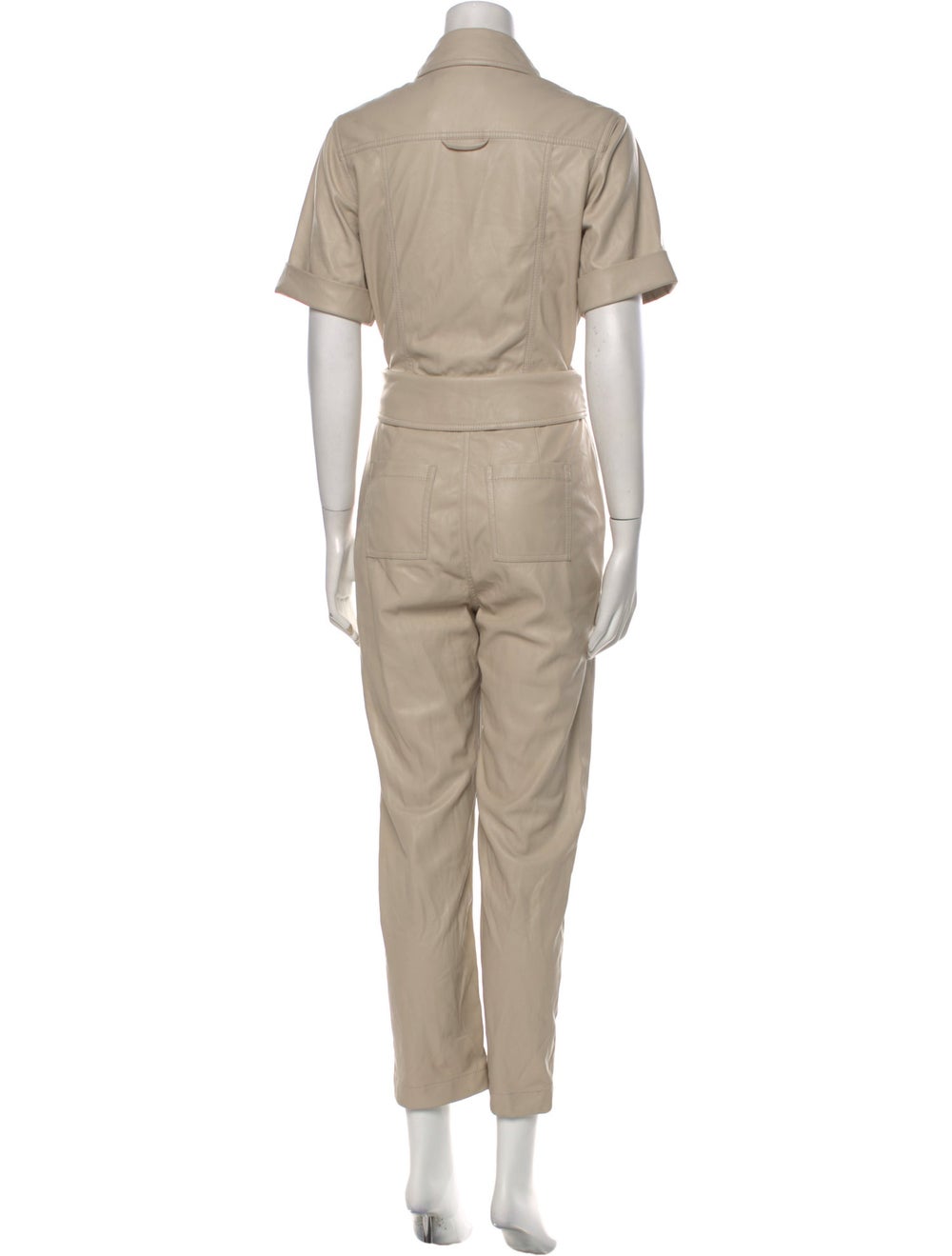 Jonathan Simkhai Jumpsuit Neutrals Short Sleeve w… - image 3