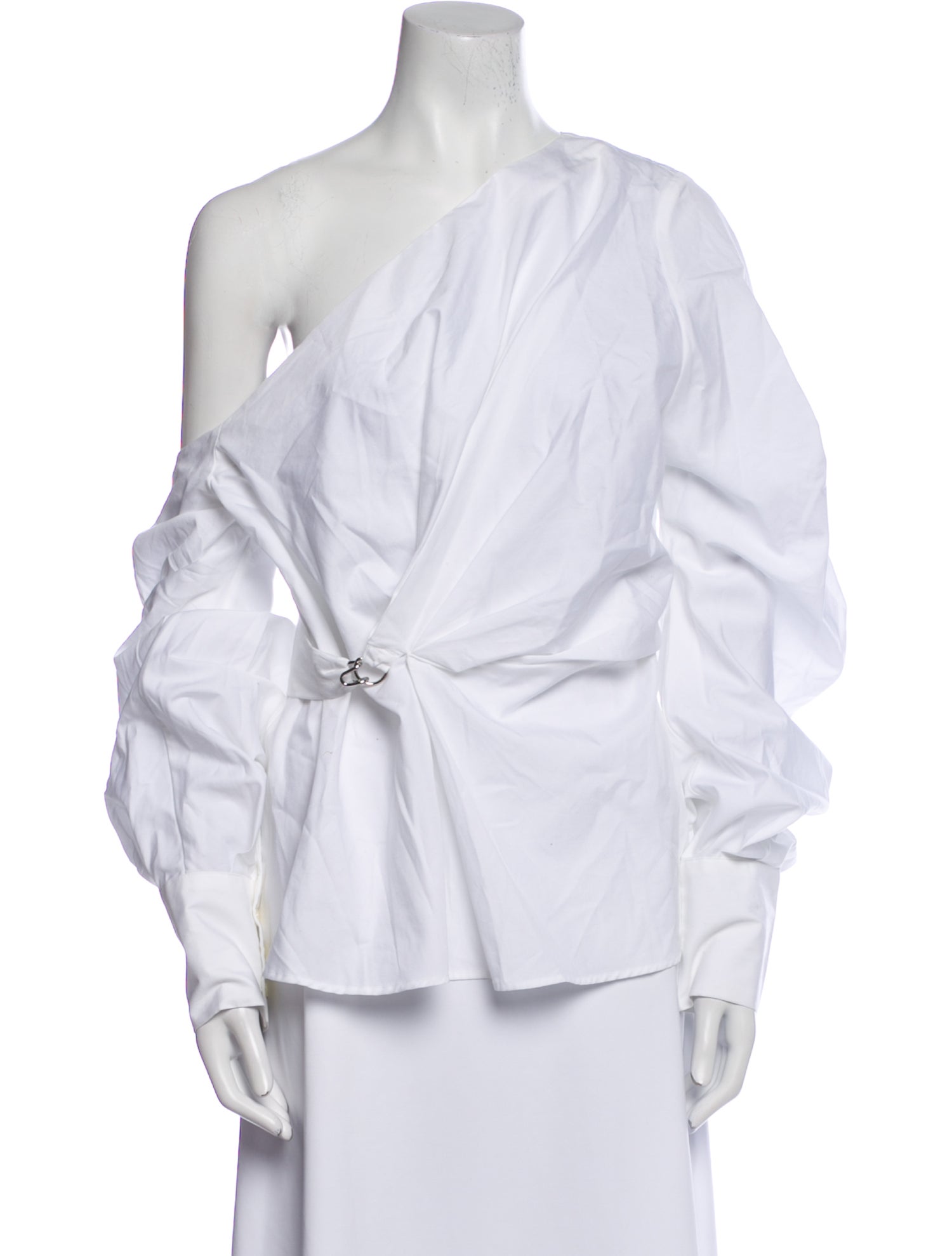 Jonathan Simkhai One-Shoulder Long Sleeve Blouse