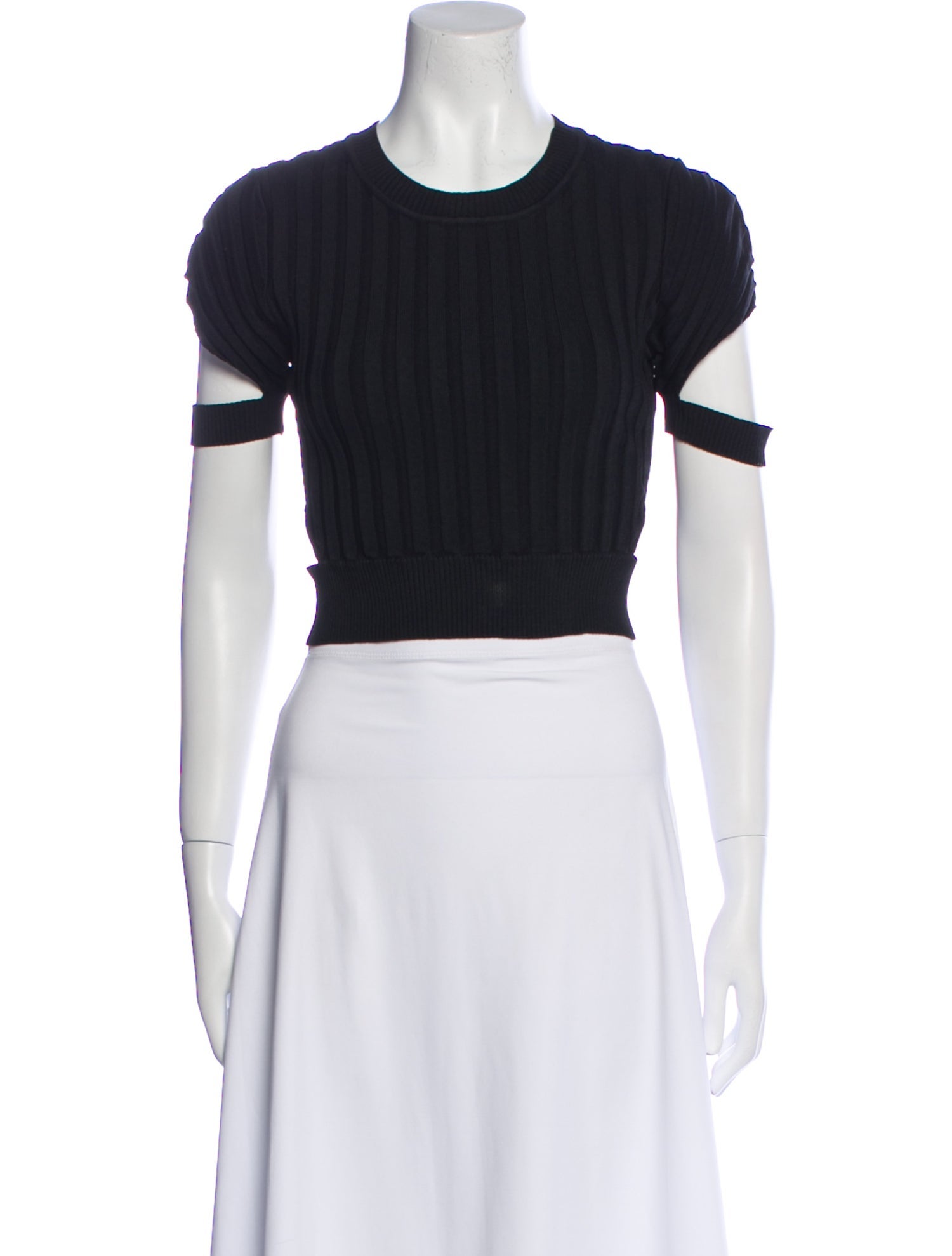 Jonathan Simkhai Crew Neck Short Sleeve Crop Top