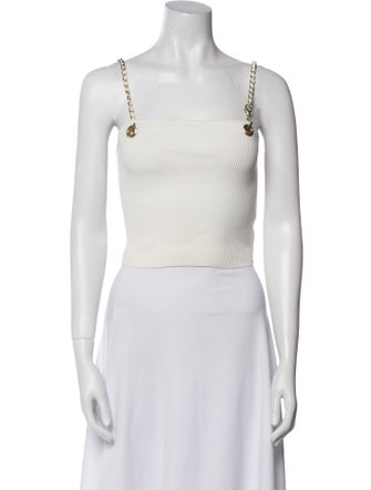 Jonathan Simkhai Square Neckline Sleeveless Crop Top