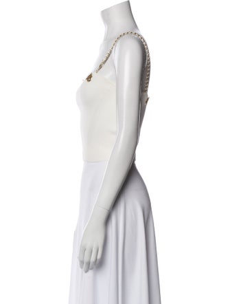 Jonathan Simkhai Square Neckline Sleeveless Crop Top