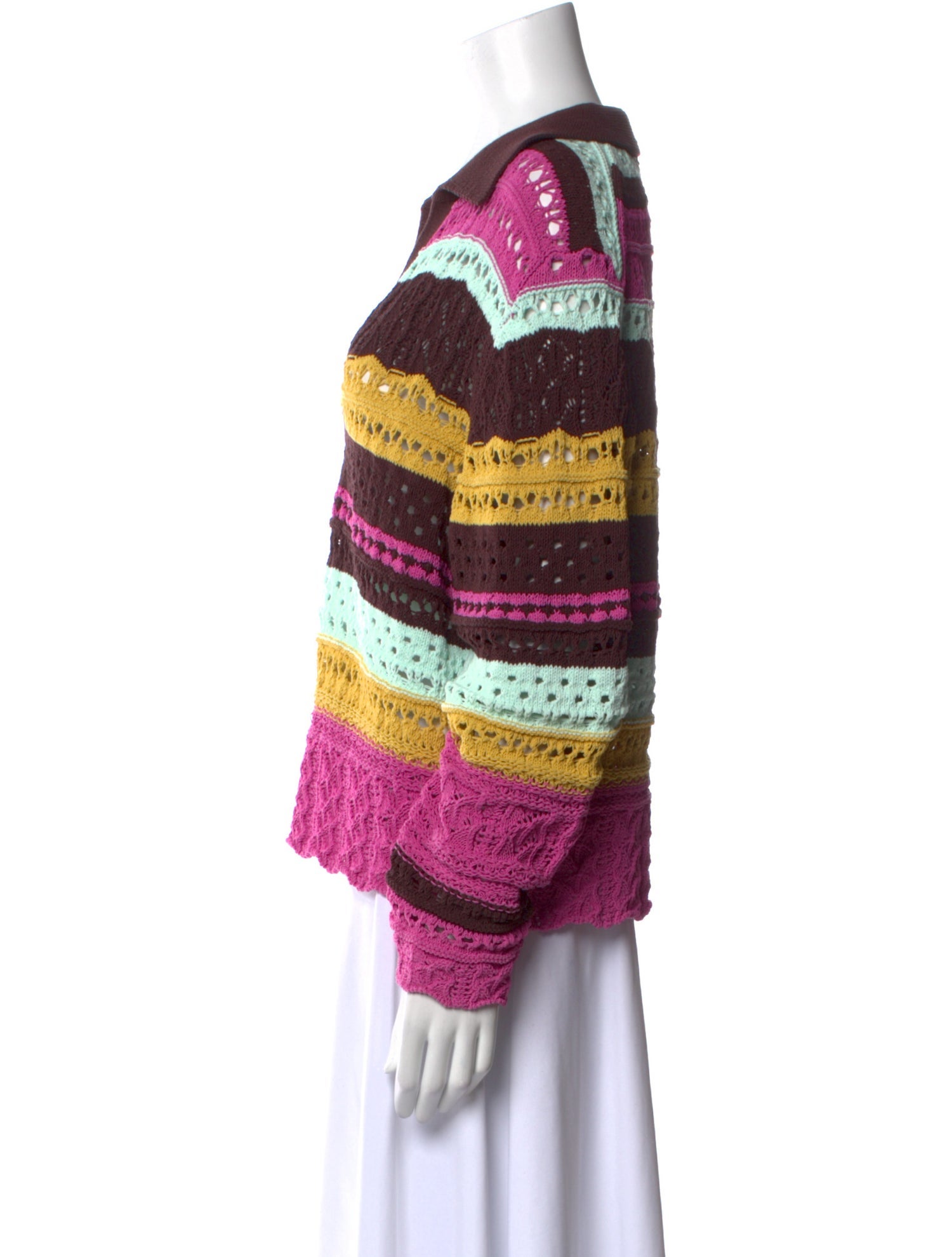 Jonathan Simkhai Striped V-Neck Sweater