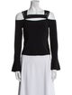 Jonathan Simkhai Square Neckline Long Sleeve Crop Top