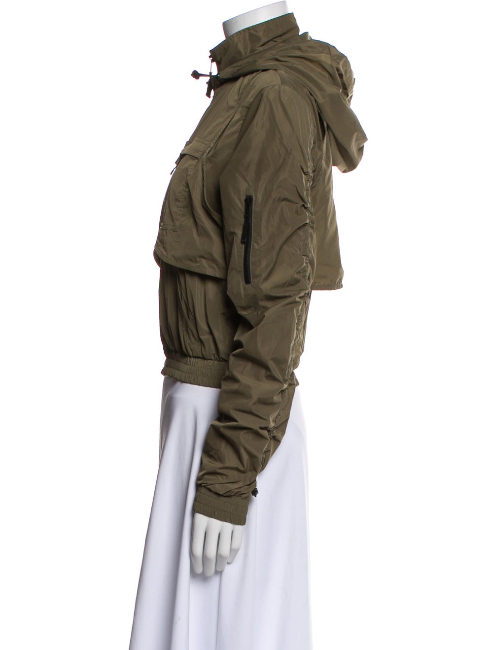 Jonathan Simkhai Bomber Jacket Green With Hood St… - image 2