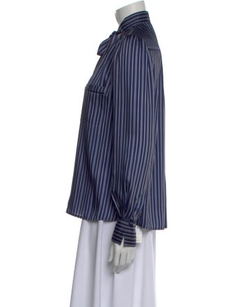 Jonathan Simkhai Striped Mock Neck Button-Up Top