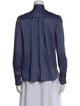 Jonathan Simkhai Striped Mock Neck Button-Up Top
