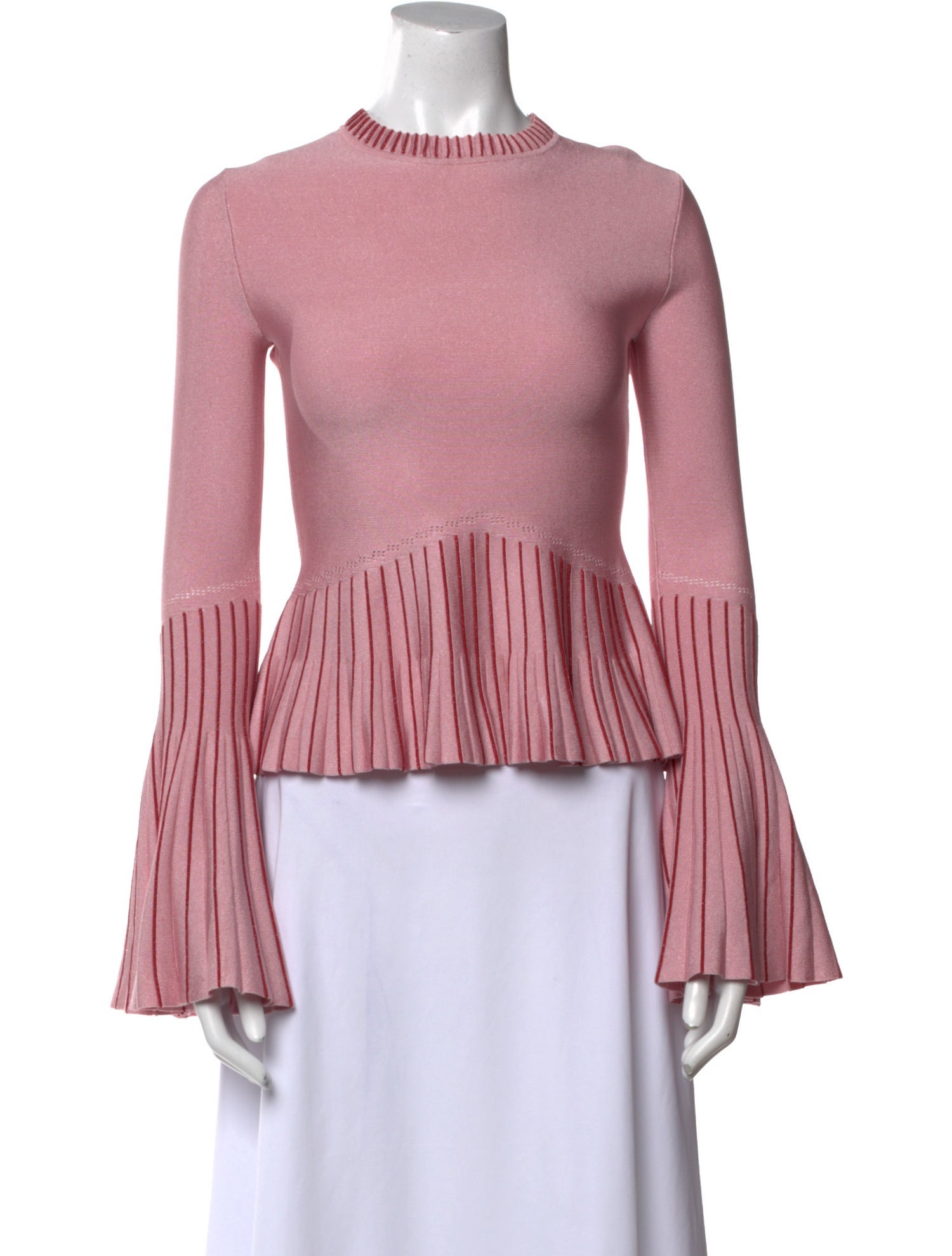 Jonathan Simkhai Crew Neck Long Sleeve Crop Top