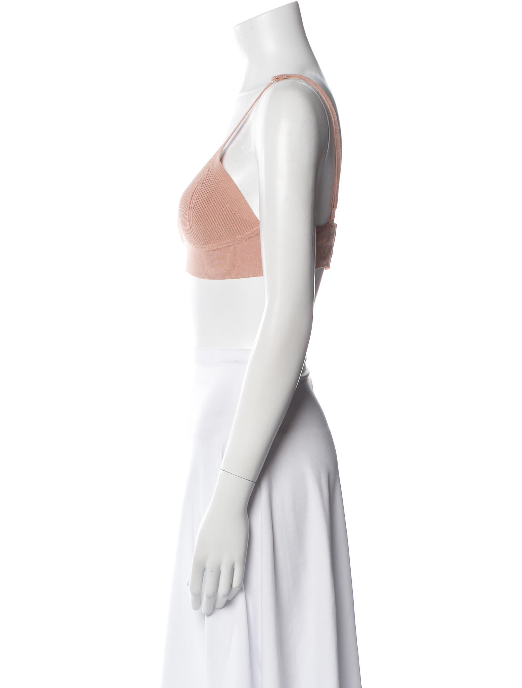 Jonathan Simkhai V-Neck Sleeveless Crop Top