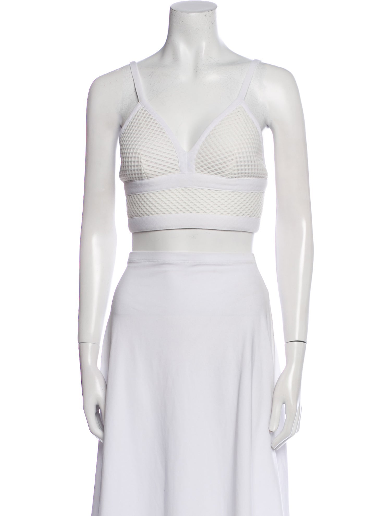 Jonathan Simkhai V-Neck Sleeveless Crop Top