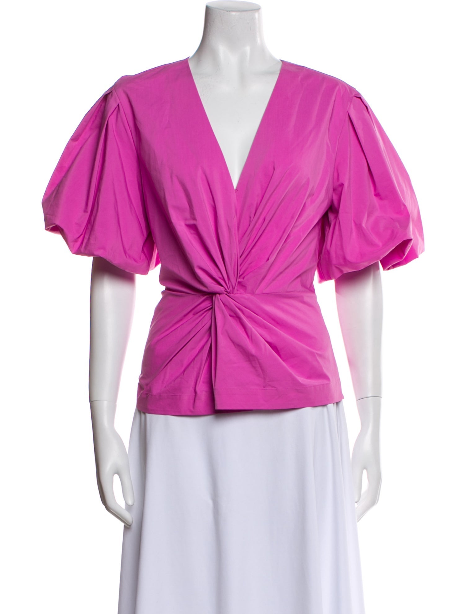 Jonathan Simkhai V-Neck Short Sleeve Blouse