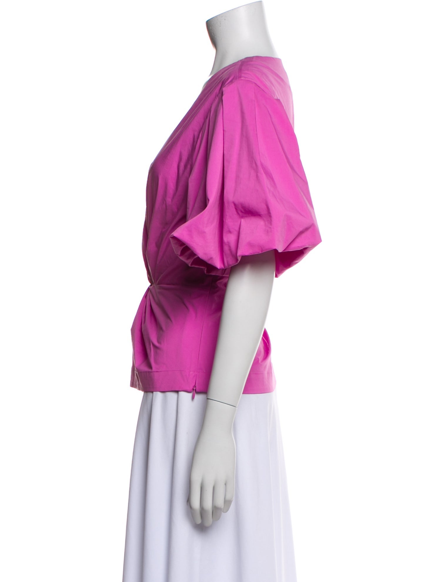 Jonathan Simkhai V-Neck Short Sleeve Blouse