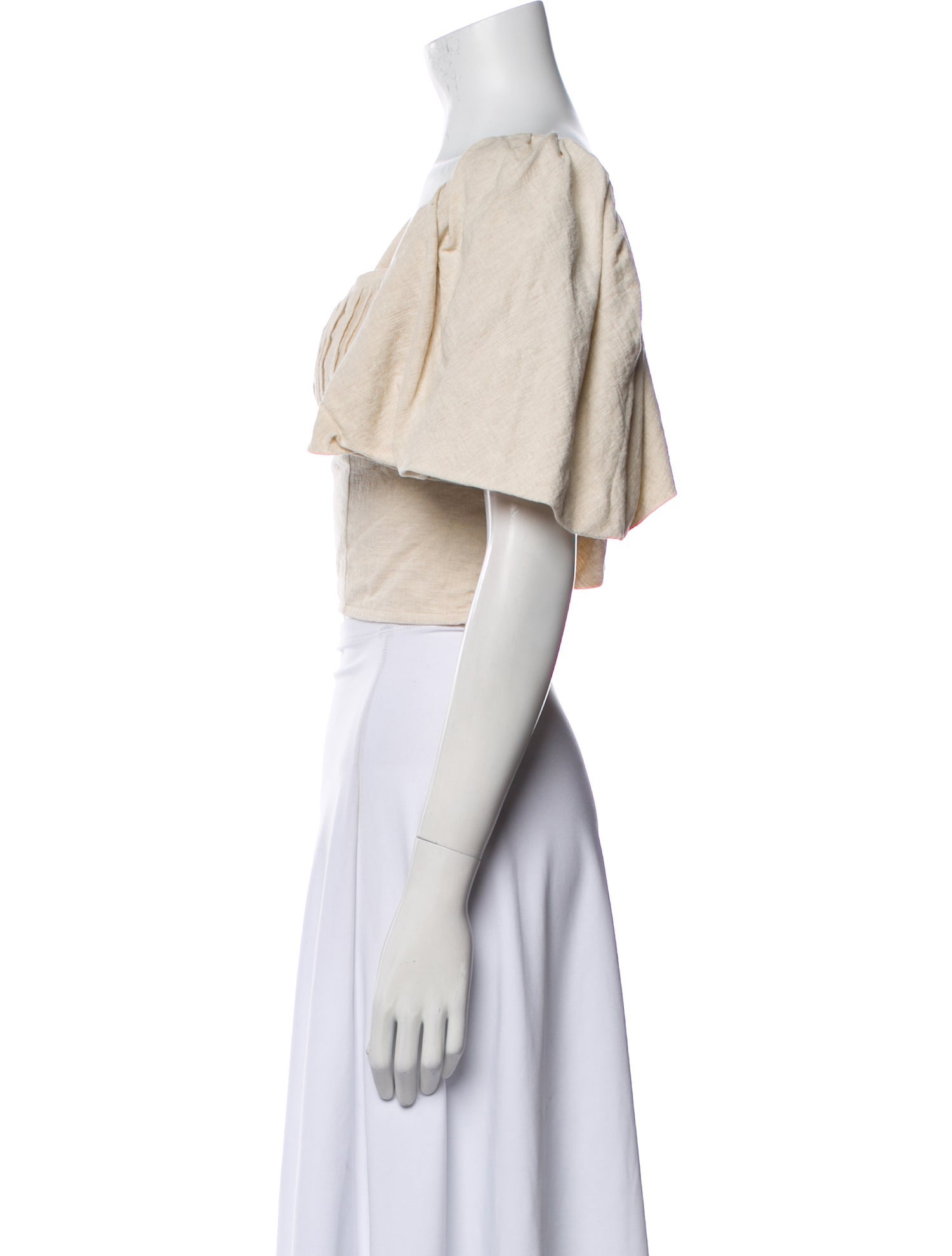 Jonathan Simkhai Off-The-Shoulder Short Sleeve Crop Top