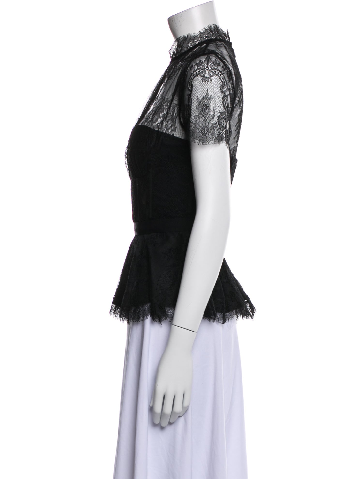 Jonathan Simkhai Nylon Lace Pattern Blouse