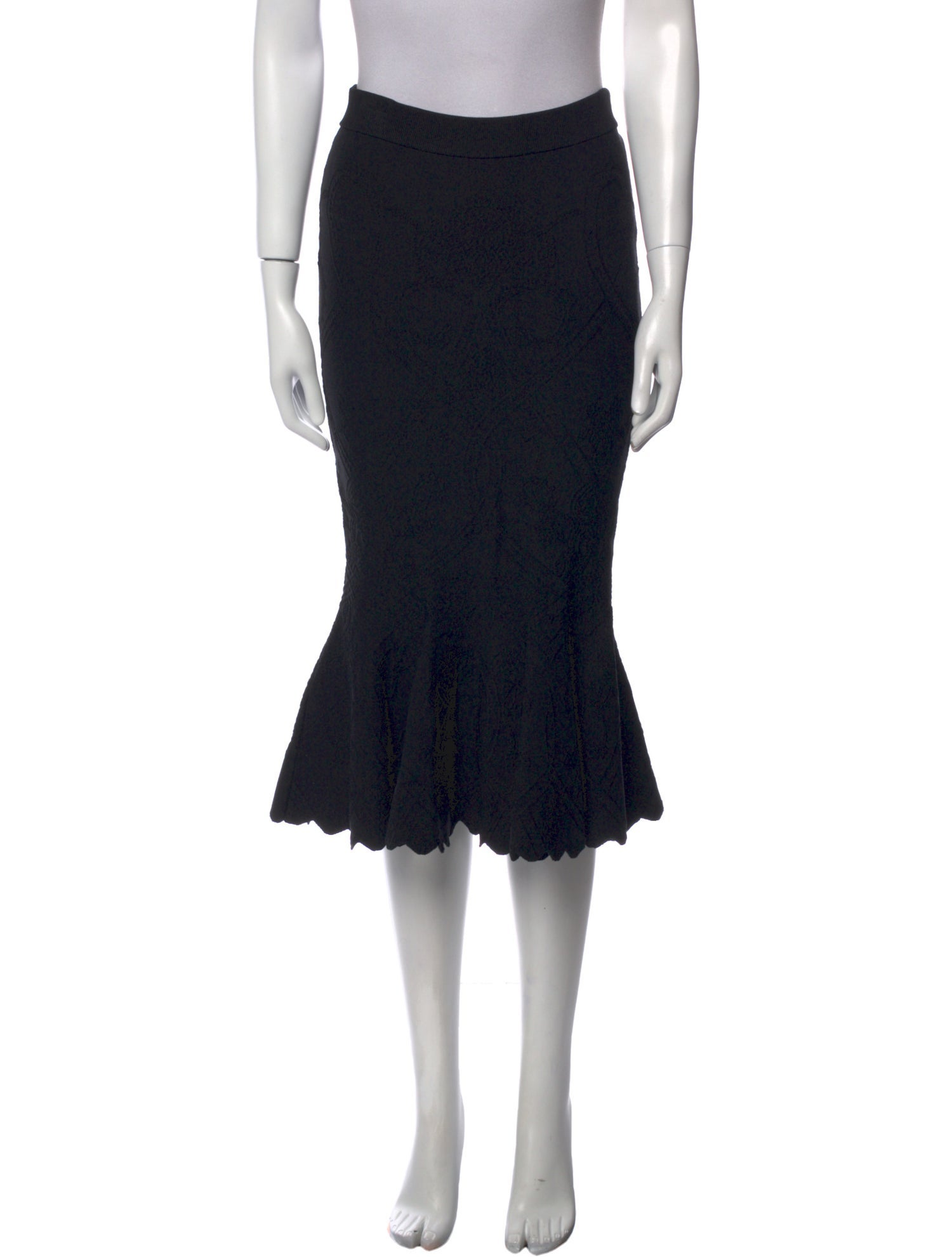 Jonathan Simkhai Scalloped Accent Midi Length Skirt