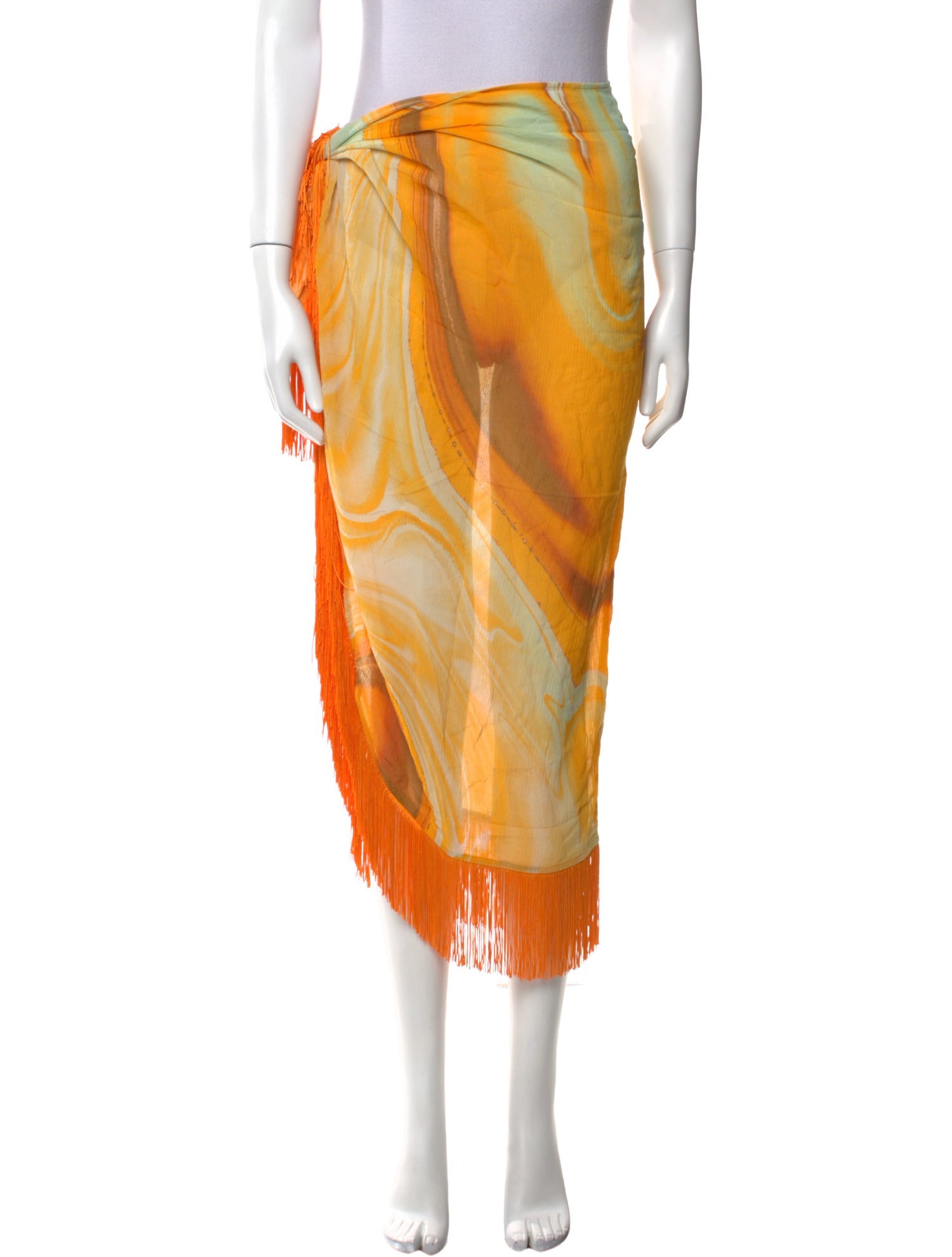 Jonathan Simkhai Printed Midi Length Skirt