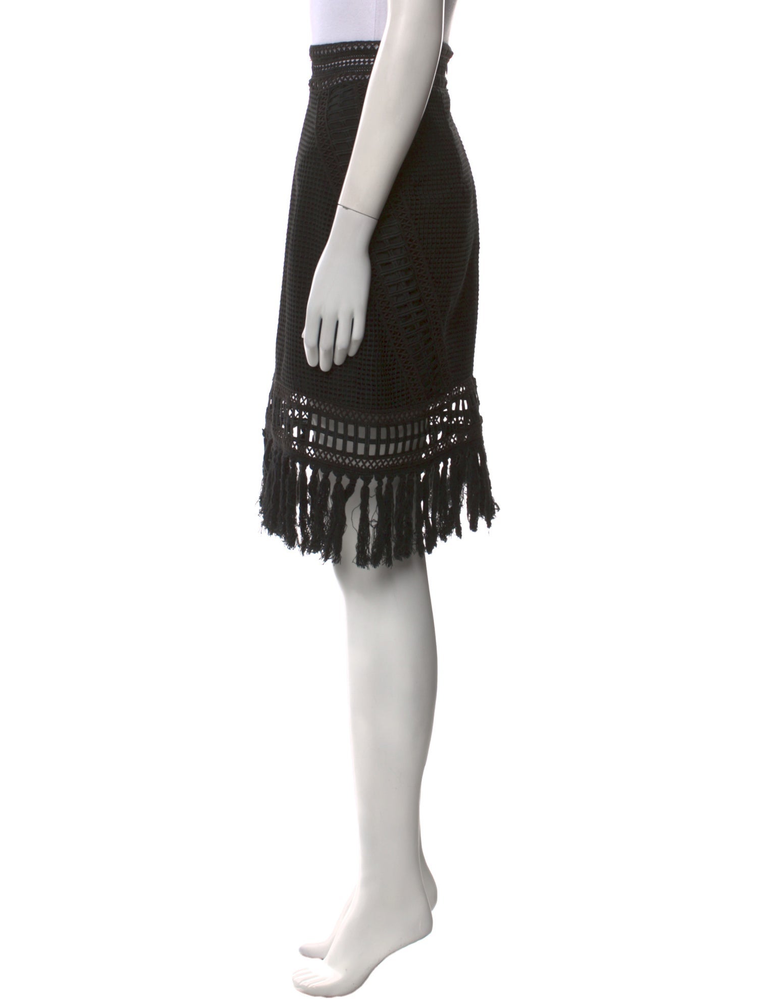 Jonathan Simkhai Tassel Accents Knee-Length Skirt